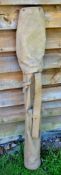 Good wartime webbing pencil golf bag c/w ball, travel hood and original shoulder strap [G.]