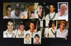 Cricket Signed Player Photocards including Geoff Marsh, Jeff Thomson, Len Pascoe, David Fleming,