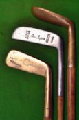 3x interesting assorted putters - Anderson Anstruther Holdfast heavy gunmetal blade c/w lemon wood