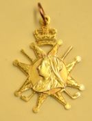 1914 The Cornwall Diamond Jubilee 9ct gold golf winners medal - engraved on the reverse 
