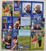 13x Open Golf Championship programmes from 1990's - 1990 St Andrews (Nick Faldo), 1991 (Ian Baker -