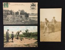 2x Mr John D Dunn Hardelot Golf Links postcards to incl a coloured card titled John Dunn 