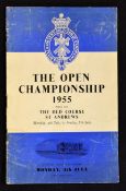 1955 St Andrews Official Open Golf Championship programme - for the two qualifying rounds c/w draw