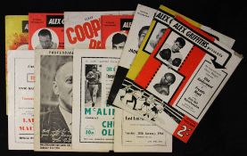 1960s Boxing Programmes at Wolverhampton includes 1966 Davis v Cooper, 1965 Cooper v Johnson, 1965