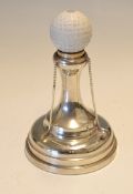 1931 Fine and decorative silver patent golf table lighter - hallmarked Birmingham and Pat.no 4657/31
