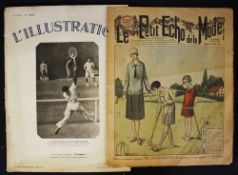 1926 Le Petit Echo de la Mode French Fashion Magazine date 22 August 1926 depicting 'La Partie de