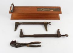 Various Tennis Racket Fabrication Tools to include largely tools used for stringing and tensioning