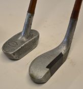 2x interesting alloy putters - Mills Style Schenectady with hosel crack and a good Longnose model