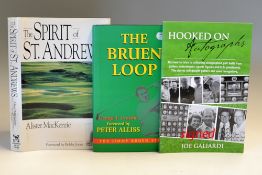 Various golf books one signed (3)to incl Alistair MacKenzie - 