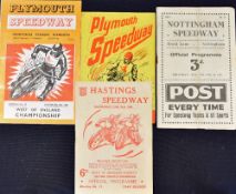 1933 Nottingham Speedway Programme v Plymouth date 3 Aug 1933, writing internally, staple rust, plus