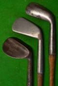 3x interesting irons - Win-On Niblick with flanged sole and stamped The Fairway Club Diamond with