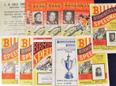 Birmingham Speedway Programmes to include 1949 Speedway Champion of the World plus 1949/50