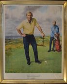 Arnold Palmer 1962 Troon Open Golf Champion signed ltd ed colour print - original was commissioned