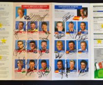 2000 Inaugural Seve Ballesteros Trophy signed daily draw sheet - Great Britain and Ireland v