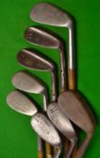 8x mashie niblick golf clubs - Ben Sayers Rustless 'Target' with target face markings, Winton,