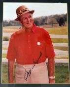 Sam Snead signed golfing colour photograph - dominated the game for four decades winning 7 majors