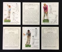 John Player & Sons golfing cigarette cards titled 
