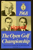 1968 Carnoustie Open Golf Championship programme signed by the winner Gary Player - 2nd Open Win