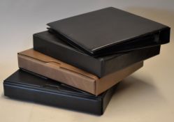 3x Large Postcard Binder Folders - c/w plastic sleeves to hold 2x 4 cards