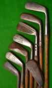 Collection of mostly jigger golfing irons (8) - 6x jiggers to incl 4x stamped , A Maxwell lofter and