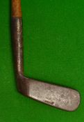 Very early Tom Stewart Patent very bent neck putter c.1895 - with 