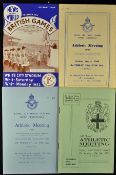 Athletics Programme Selection to include 1952 British Games, 1950 and 1951 RAF Station North
