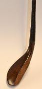 Early and fine R Forgan St Andrews play club c.1870 - the elegant high crown, drop toe, beech wood