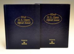 U.S Open Golf Championship Official Annuals 1991 -1992 - both written by John Hopkins (The Times) to