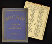 1927/28 Professional Golfers' Co-operative Assoc Ltd London & Manchester golfing equipment catalogue