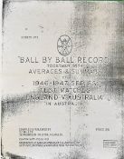 Printed Copy 'Ball by Ball' Record 1946-47 Series Test Matches England v Australia later photocopied
