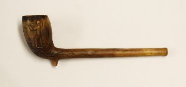 c.1880s Boxing - John L. Sullivan v Jem Mace Souvenir Clay Pipe - the fight that never occurred, as