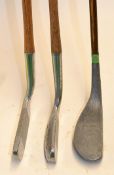 3x varied and interesting putters to incl early Henry Cotton alloy mallet head putter fitted early