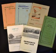 Collection of Shropshire and Staffordshire Golf Club Handbooks (5) - Shifnal Golf Club by Tom Scott,