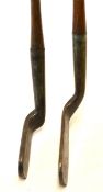 2x unusual bent neck putters - to incl very bent neck Taylors Own style and an Auchterlonie St