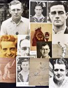 Cricket Signed Player Photo and other cards including Mike Smith, Hugh Bartlett, Joe Hardstaff,