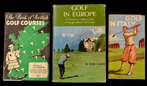 European Golf Course Travel Guides from the 1930s onwards to incl 1932 Golf In Italy folding