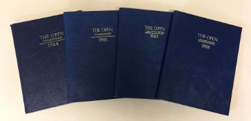 Open Golf Championship Official Annuals from 1984-1988 (4) - scarce full leather and gilt boards
