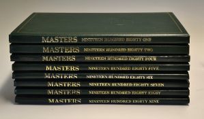 Masters Official Golf Annuals from 1981-1989 (8) - issued by National Augusta Golf Club in the