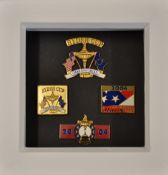 2004 Oakland Hills Official Ryder Cup enamel pin badges - comprising the rare profile style badge