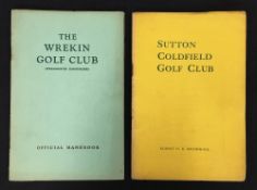 2x Midlands golf club handbooks by Robert H.K. Browning to incl 
