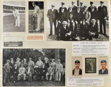 England v Australia Ashes Cricket 1861 - 1938 album containing large assorted ephemera and related