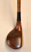 Fine Universal Special stained persimmon brassie with full wrap over brass sole plate and full