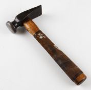 Rare Hand Hammer Guttie Golf ball hammer c.1860- with circular face and wide chisel - fitted with