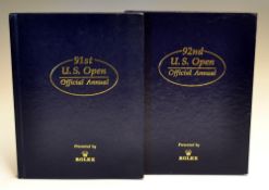 U.S Open Golf Championship Official Annuals 1991 -1992 - both written by John Hopkins (The Times) to