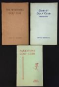 3x South Coast golf club handbooks - from the late 1940's onwards - Robert H.K Browning Worthing
