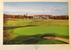 2001 Royal Lytham & St Annes Open Golf Championship signed ltd ed colour print by Graeme Baxter -