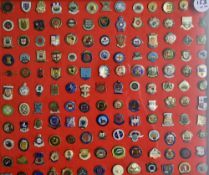 Selection of Lawn Bowls Pin Badges in various shapes and sizes, many enamel, includes a large