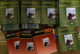 DeAgostini British Steam Railways DVD and magazine set in boxes and binder folders. (qty) 2 Boxes