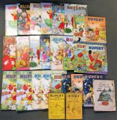 Selection of Rupert Annuals c.1960's to 2000's plus two Rupert Books, Rupert and Edward at the