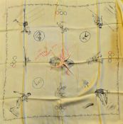 Olympic Games. London 1948. Very large printed Rayon cloth - with Legend 